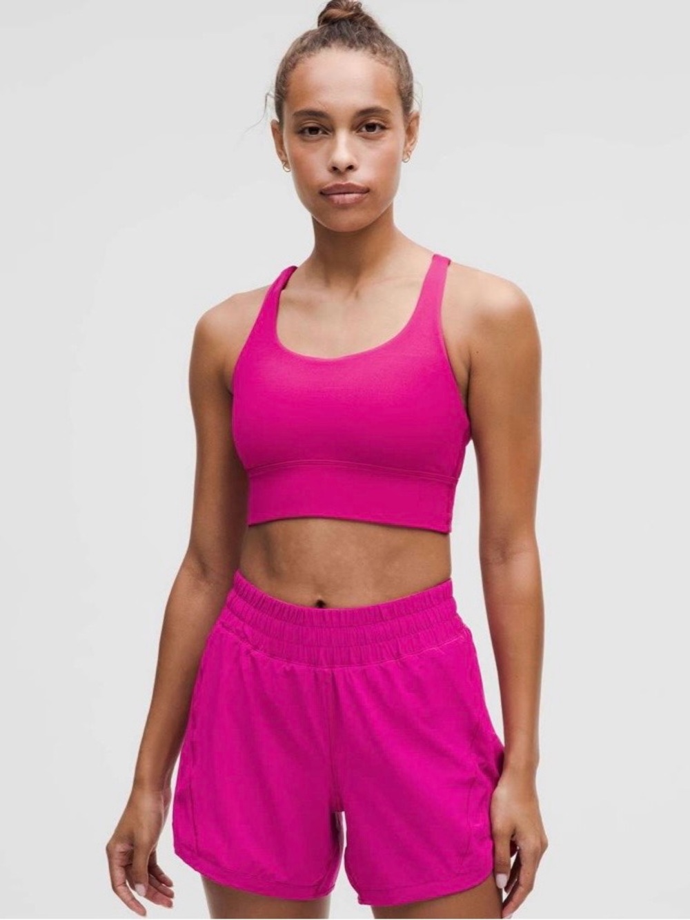 Lululemon Energy Longline Bra *Medium Support, B–D Cups Ripped Raspberry